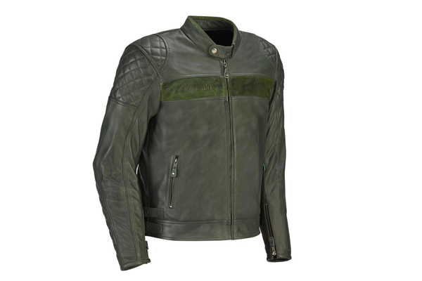 GIACCA LONDON OLIVE LEATHER (Uomo)