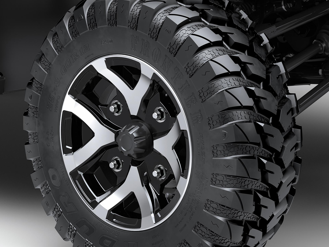 Pneumatici robusti da 25"