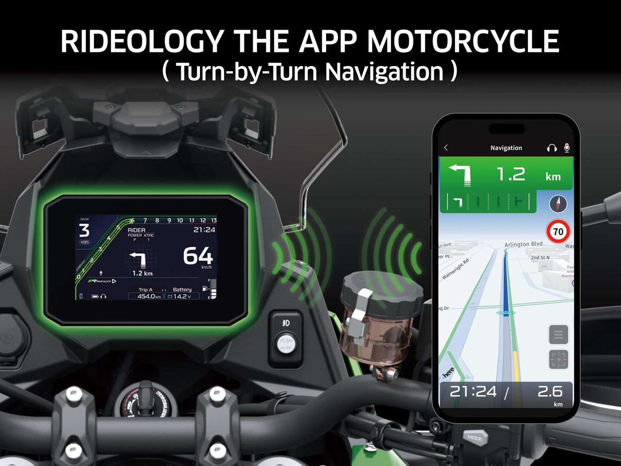 RIDEOLOGY THE APP MOTORCYCLE con comandi vocali e navigazione Turn-by-Turn