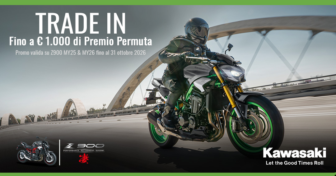 Z900 - Trade In: fino a 1.000 € di vantaggi 1 Rubei | Concessionario Moto e Scooter a Roma